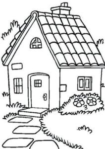 line drawing of house