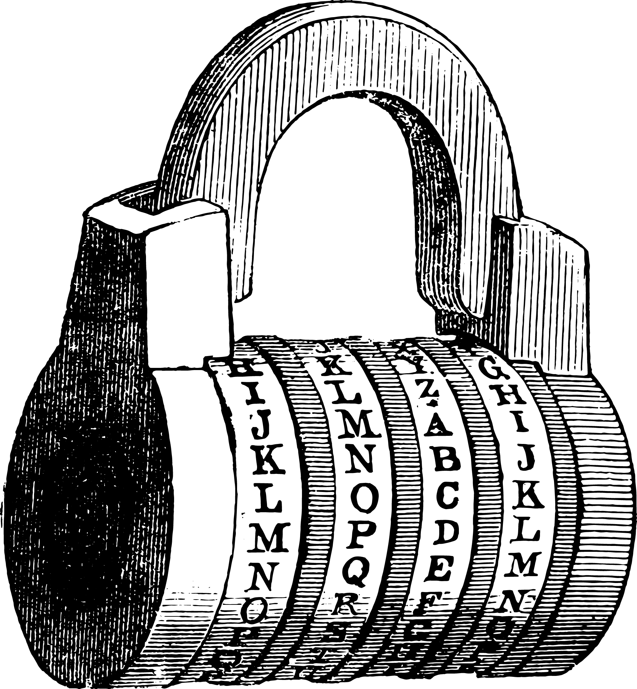 engraving of a lock