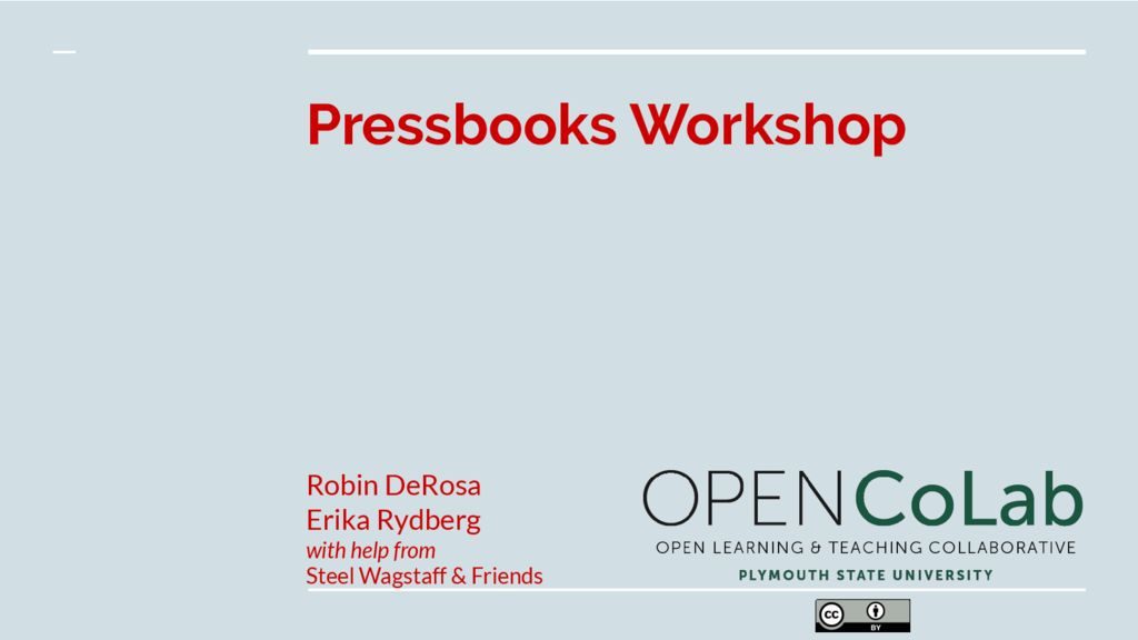 thumbnail of CoLab Pressbooks Workshop