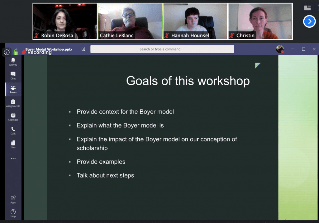 Screenshot of webinar slide
