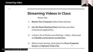 Streaming videos in class
