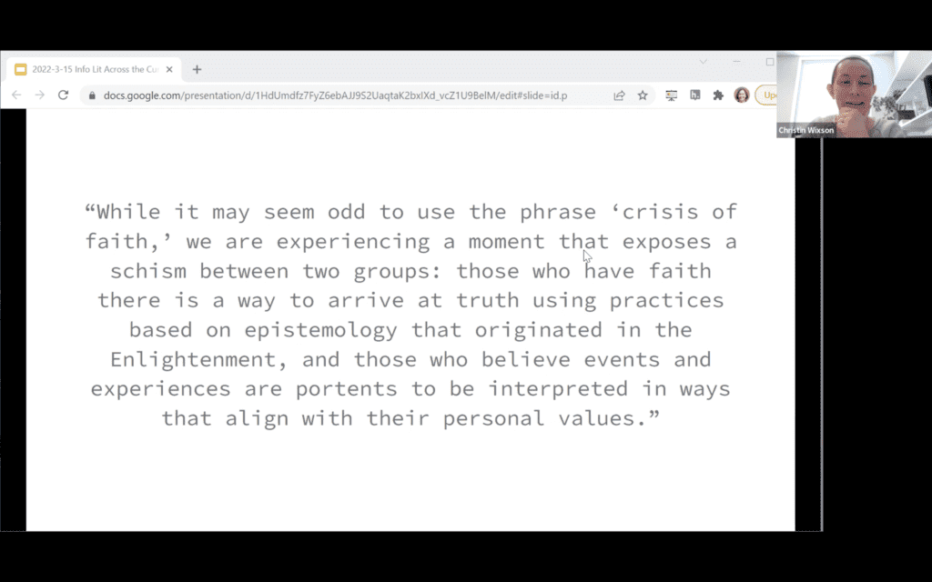 slide with woman smiling