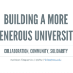slide of building a more generous university