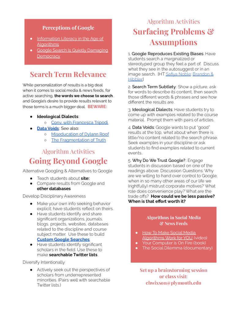 thumbnail of Algorithms & Info Discovery 1 pager