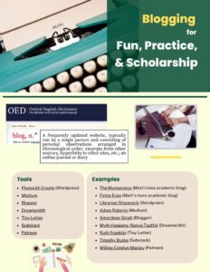 thumbnail of Blogging Handout